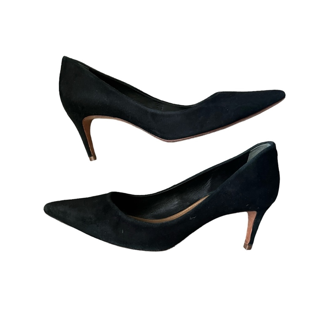 TORY BURCH Classic Suede Pumps Black Size 7.5 - Picture 3 of 11